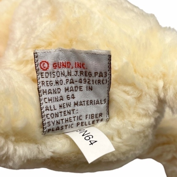 Vintage Gund Ewenice Lamb Sheep 3325 Plush with Tags Stuffed Animal Beige 9 inch - Picture 9 of 11